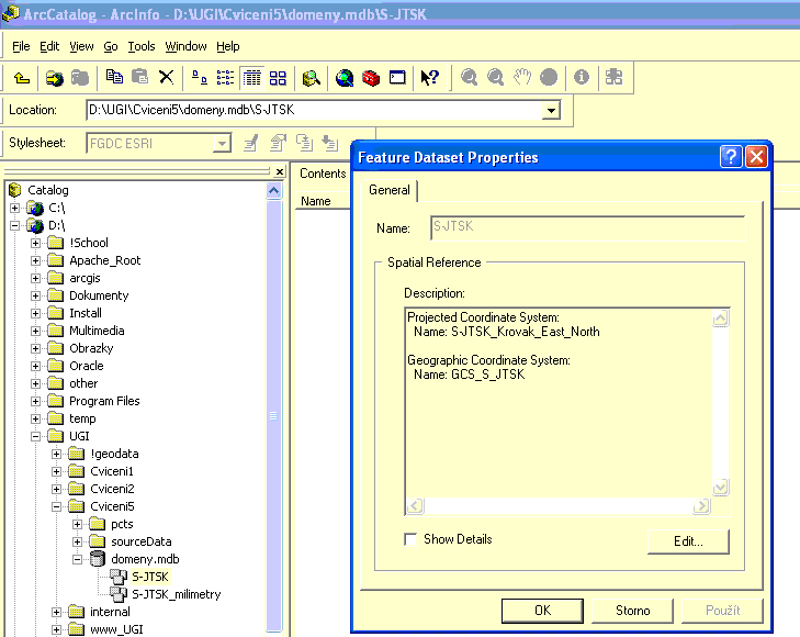 Feature Dataset Properties