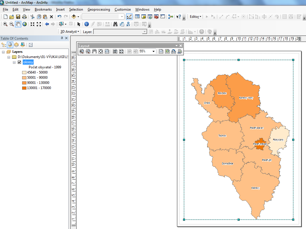 Okno Layout View