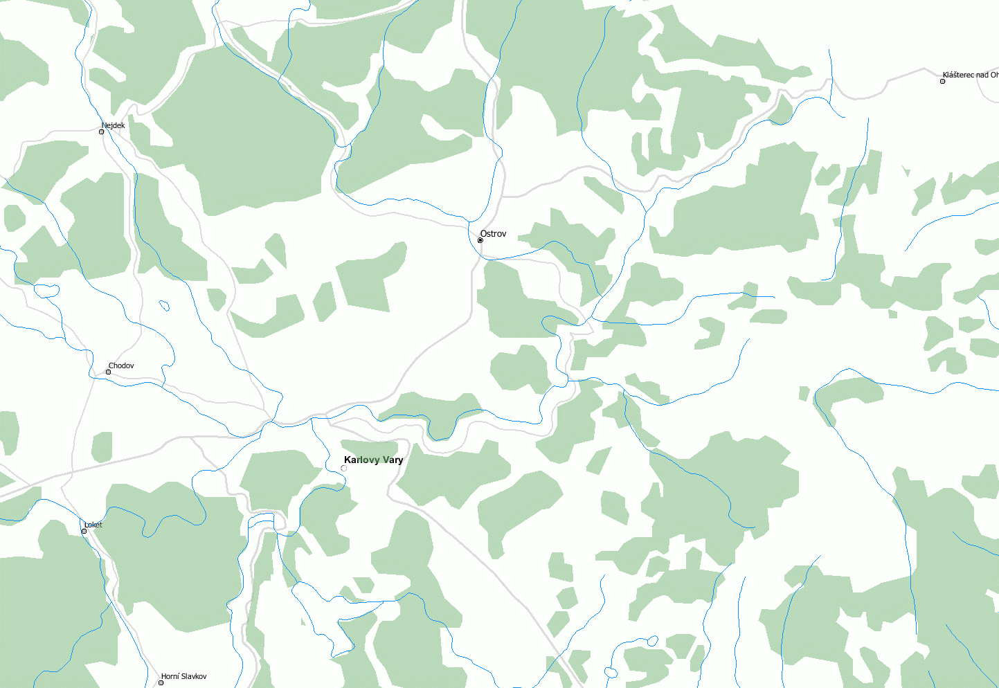 Zobrazení zvolené oblasti ve větším měřítku